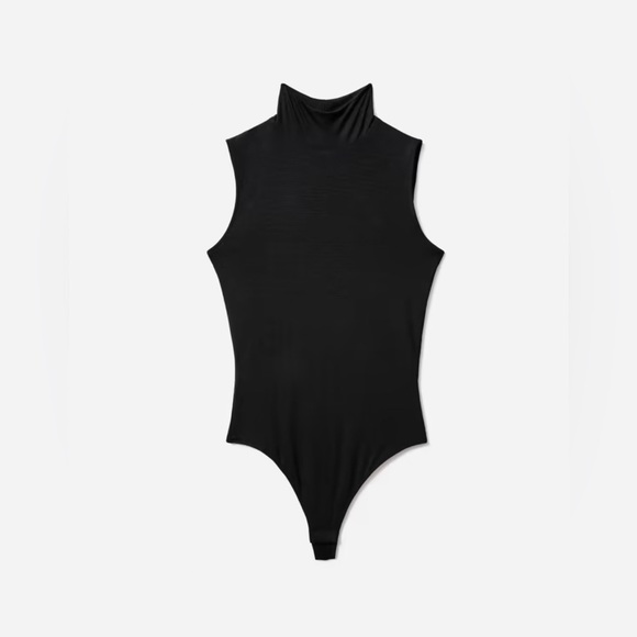 EVERLANE The Luster Mockneck Tank Bodysuit NWT SOLDOUT OnLine in Black Size XS - Picture 6 of 8
